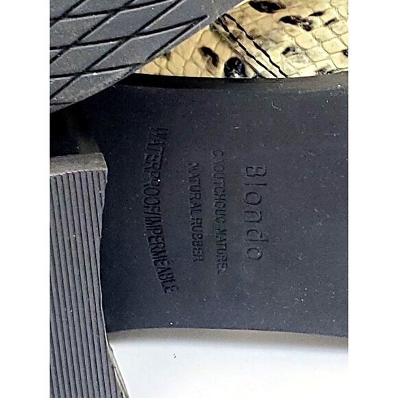 Blondo 7.5 Elvina Waterproof Leather Bootie Snakeskin Print - Picture 10 of 15